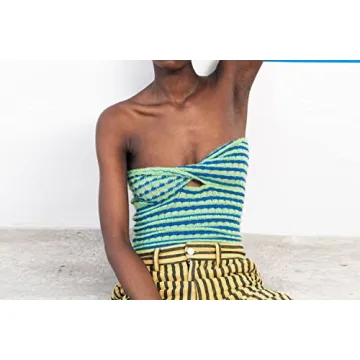 MISSACTIVER Women’s Striped Crisscross Crop Top