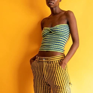 MISSACTIVER Women’s Striped Crisscross Crop Top