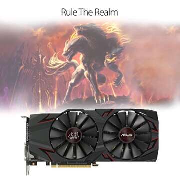 ASUS Cerberus GeForce GTX 1070 Ti 8GB GDDR5 Advanced Edition VR Ready DP HDMI DVI Gaming Graphics Ca...