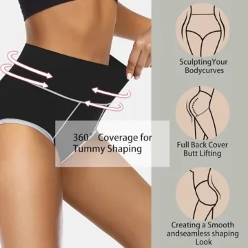 Annenmy Plus Size Women’s High Waisted Briefs