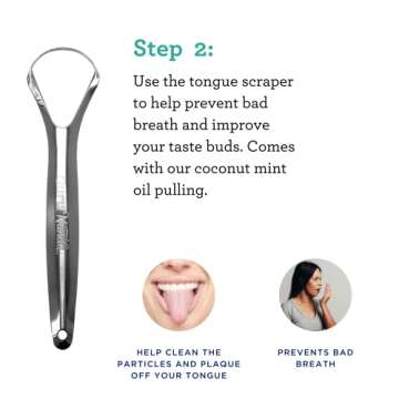 GuruNanda Better Gums Regimen 1.0 with CocoMint Pulling Oil, Butter on Gums Toothbrush, Concentrated Mouthwash, Handheld Portable Water Flosser, & Saline Packets - 5 Count