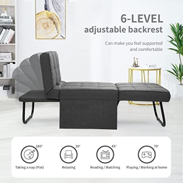 BIGSYY 4-in-1 Multi-Function Sofa Bed Convertible Ottoman