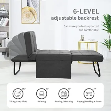 BIGSYY 4-in-1 Multi-Function Sofa Bed Convertible Ottoman