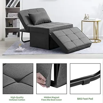 BIGSYY 4-in-1 Multi-Function Sofa Bed Convertible Ottoman