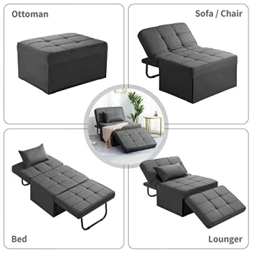 BIGSYY 4-in-1 Multi-Function Sofa Bed Convertible Ottoman