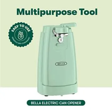 BELLA Electric Can Opener with Knife Sharpener and Storage