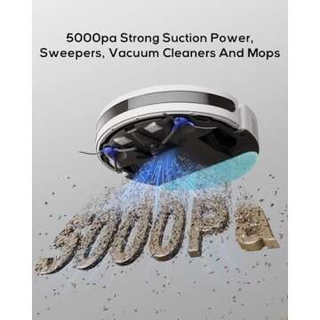 Dyrabitick V3 Robot Vacuum and Mop, 3 in 1 Combo Cleaner for Home with Pet Hair and Hard Floor, 5000...