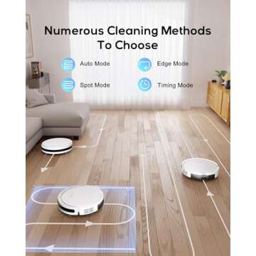 Dyrabitick V3 Robot Vacuum and Mop, 3 in 1 Combo Cleaner for Home with Pet Hair and Hard Floor, 5000Pa Suction, 120 Mins Run Time,Self-Charging,Super Thin Body & Large Dust Box,App + Alexa