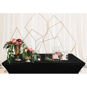 Black Spandex Tablecloths 2 Pack - 6FT Fitted