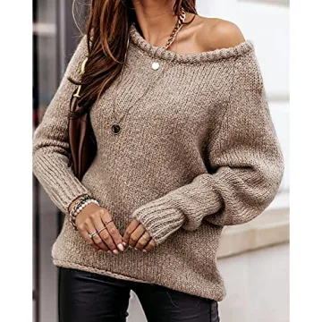 BTFBM Oversized Women Casual Fall Sweater - Soft Knitted Jumper