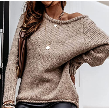 BTFBM Oversized Women Casual Fall Sweater - Soft Knitted Jumper