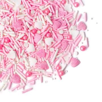 Sweets Indeed Sprinkles, Valentines Day Edible Sprinkle Mix, Heart Shapes, Perfect for Cake Decorati...