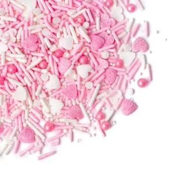Sweets Indeed Sprinkles, Valentines Day Edible Sprinkle Mix, Heart Shapes, Perfect for Cake Decorati...