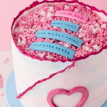 Sweets Indeed Sprinkles, Valentines Day Edible Sprinkle Mix, Heart Shapes, Perfect for Cake Decorations, Baking, Ice Cream, Cookies, Cupcake Topper, 4 ounces (Pretty in Pink)