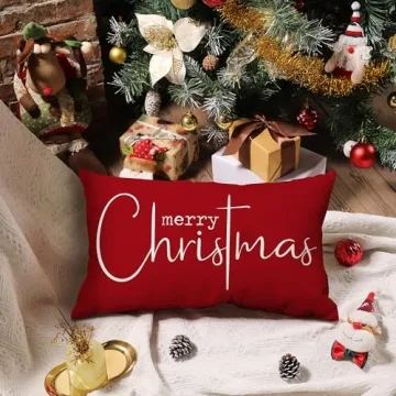 Allorry Merry Christmas Pillow Covers - Festive Home Decor
