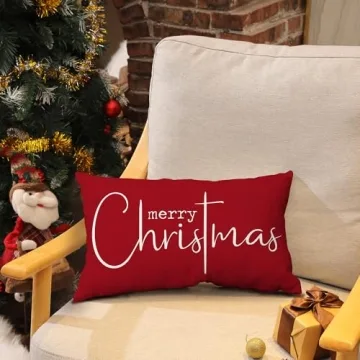 Allorry Merry Christmas Pillow Covers - Festive Home Decor