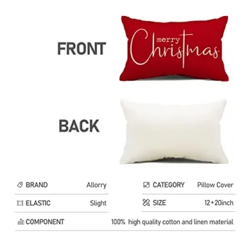 Allorry Merry Christmas Pillow Covers - Festive Home Decor