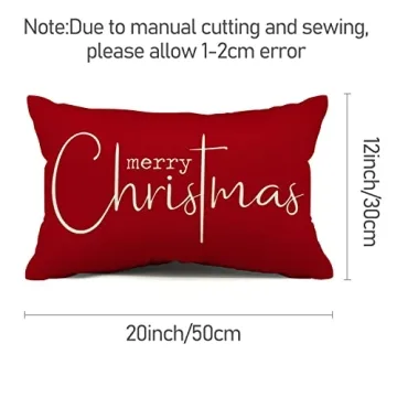 Allorry Merry Christmas Pillow Covers - Festive Home Decor