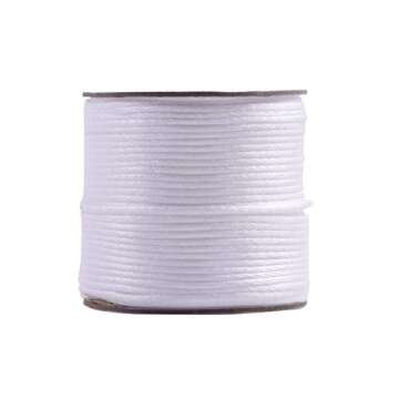 KONMAY 50 Yards 2.0mm Nylon Rattail Satin Silk Trim Cord Beading String for Chinese Knotting, Kumihi...