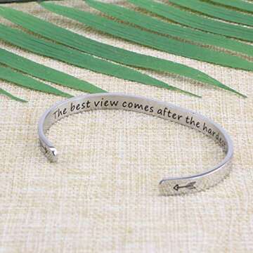 JoycuFF Inspirational Graduation Gifts for Her Self Care Friend Encouragement Jewelry The Best View ...