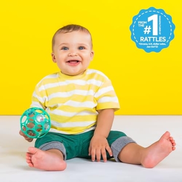 Bright Starts Oball Easy-Grasp Rattle Toy for Infants