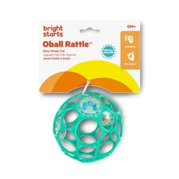 Bright Starts Oball Easy-Grasp Rattle Toy for Infants