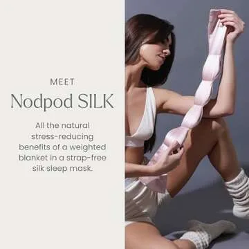 Nodpod Gentle Pressure Silk Sleep Mask | Patented Light Blocking Design for Sleeping, Travel & Relax...