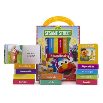 Sesame Street 12 Board Books for Early Readers and Fun