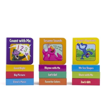Sesame Street 12 Board Books for Early Readers and Fun