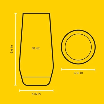 Stylish JoyJolt Gwen Highball Glasses. 4pc Set of Lead-Free Crystal