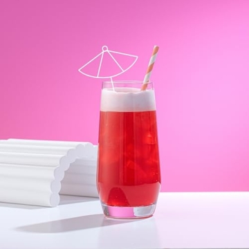 Stylish JoyJolt Gwen Highball Glasses. 4pc Set of Lead-Free Crystal