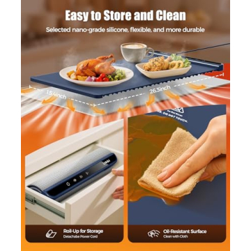 Buy Food Warming Mat with Heat Pad for Safe & Easy Meals