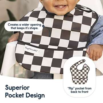 Tiny Twinkle Mess-Proof Baby Bib - Waterproof & Adjustable