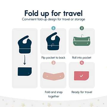 Tiny Twinkle Mess-Proof Baby Bib - Waterproof & Adjustable