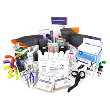 Lightning X Mid-Sized First Responder EMT Bag | LXMB25 | Fully Stocked w/ 240+ First Aid, EMS & Trau...