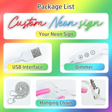 Ulalaza LED Neon Light USB Powered Decor for Home