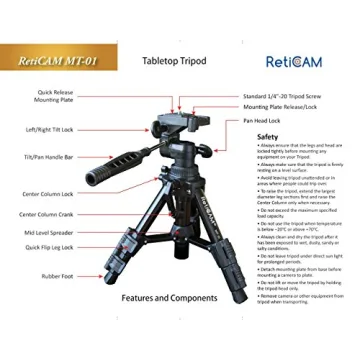 RetiCAM Tabletop Tripod for Phones & Cameras - Sturdy & Portable