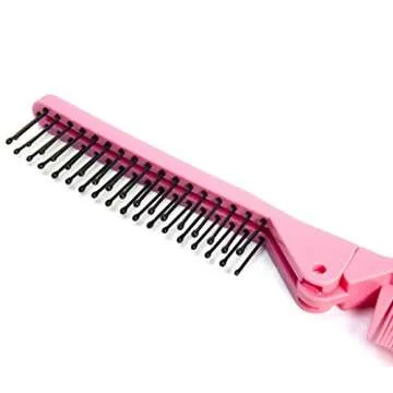 LOUISE MAELYS Portable Travel Folding Hair Brush Compact Pocket Double Headed Anti-static Comb