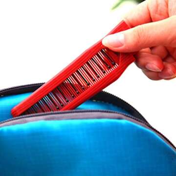 LOUISE MAELYS Portable Travel Folding Hair Brush Compact Pocket Double Headed Anti-static Comb