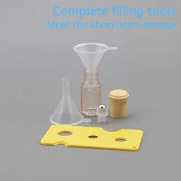 Newzoll 10Pcs Essential Oil Roller Bottles 3ml Pink Glass Roll on Bottles Vials Perfume Cosmetics Rolling Bottles Jars Oil Tube Vials Containers with Funnel & Opener