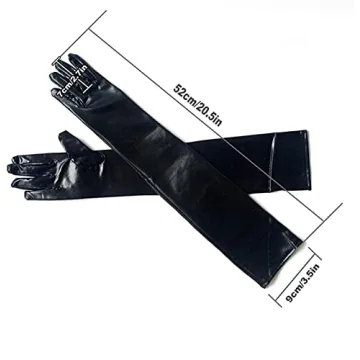 Achsoo Women's Faux Leather Long Gloves for Stylish Events