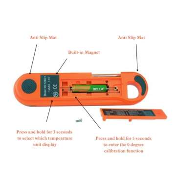 Generic Instant Read Digital Meat Thermometer - Perfect for Home Chefs, BBQ Enthusiasts, and Baking - Calibrated, Fast, and Waterproof