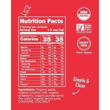 Amara Organic Fruit Bites Sweet Strawberry - No Added Sugar, Dairy-Free, Nut-Free Organic Fruit Snacks, Made with Organic Whole Foods, Allergy-Friendly Healthy Fruit Snacks for Kids - 21g 6PK