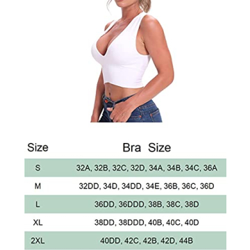 Venbond Women's Sleeveless Crop Top with Removable Pads