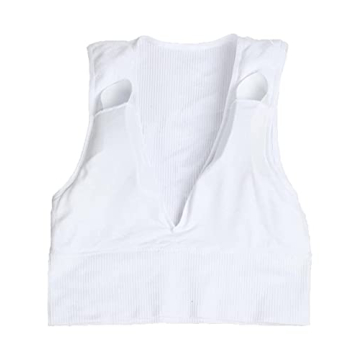 Venbond Women's Sleeveless Crop Top with Removable Pads