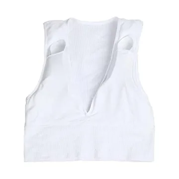 Venbond Women's Sleeveless Crop Top with Removable Pads
