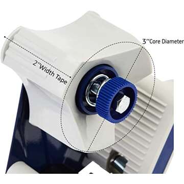 Amazon Basics Packaging Tape Dispenser Gun for 1.88-Inch Wide Packing Tape/3-Inch Inner Paper Core