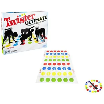 Hasbro Gaming Twister Ultimate: Bigger Mat, More Colored Spots, Family, Kids Party Game Age 6+; Compatible with Alexa (Amazon Exclusive)
