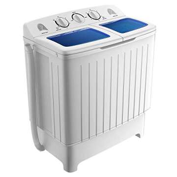 Giantex GT24267-PE Portable Twin Tub Mini Washer for Apartments, RVs, and Dorms
