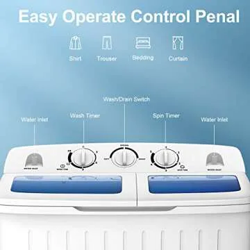 Compact Portable Twin Tub Washing Machine for Home Use